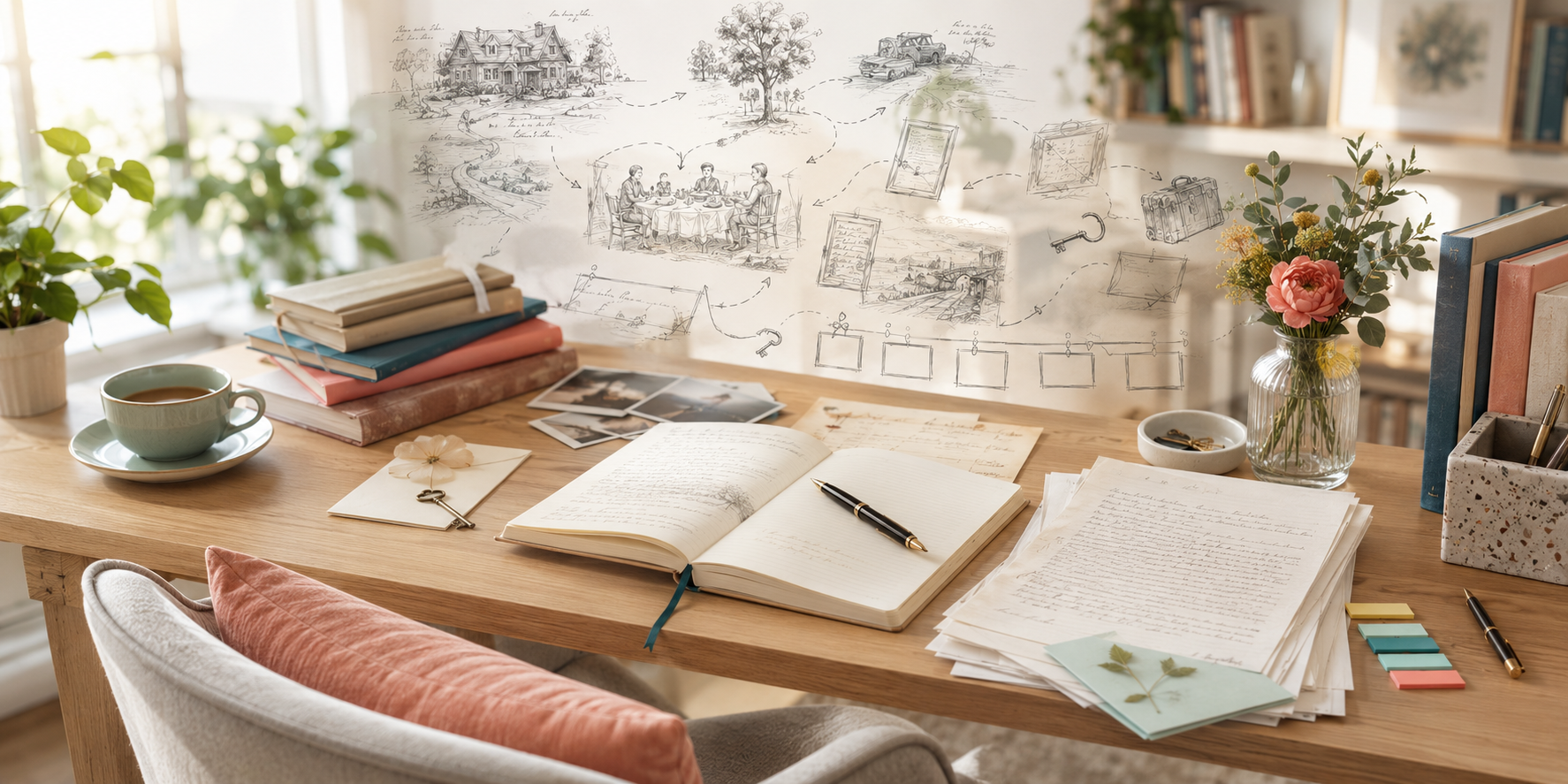 inviting modern memoir writing desk
